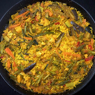 paella de verduras