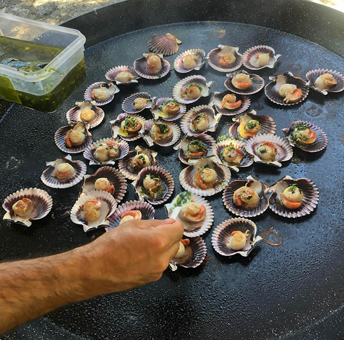 zamburiñas plancha